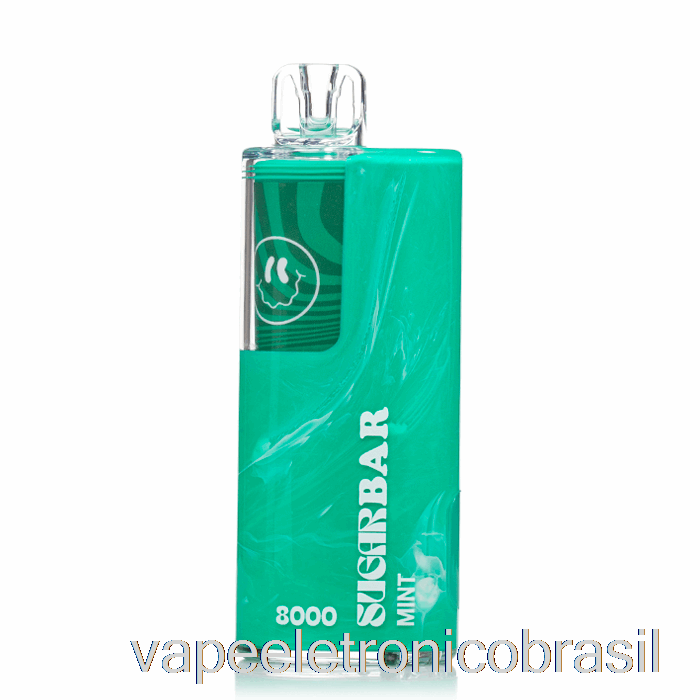 Vape Eletrônico Barra De Açúcar Sb8000 Descartável Menta